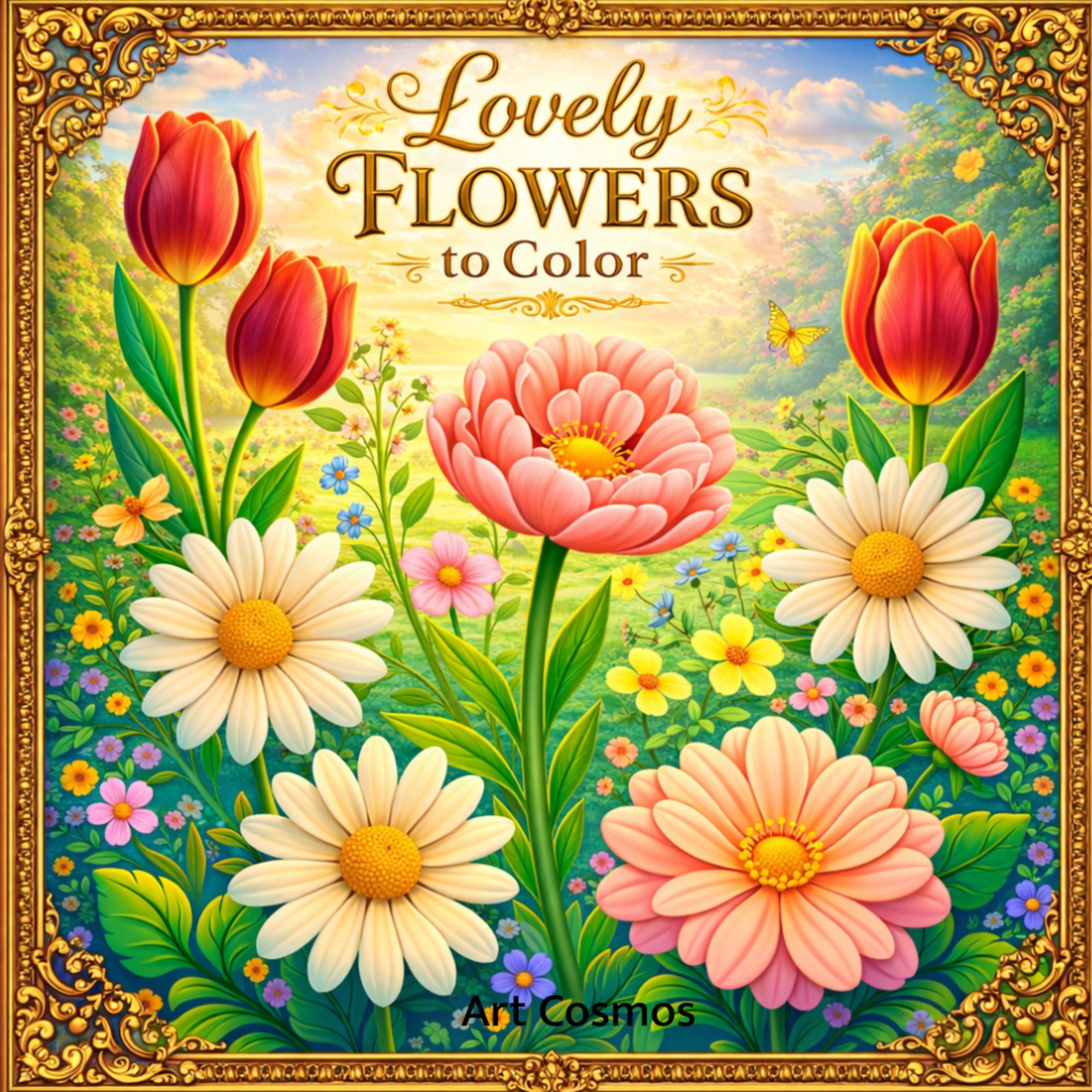 Lovely Flowers to Color