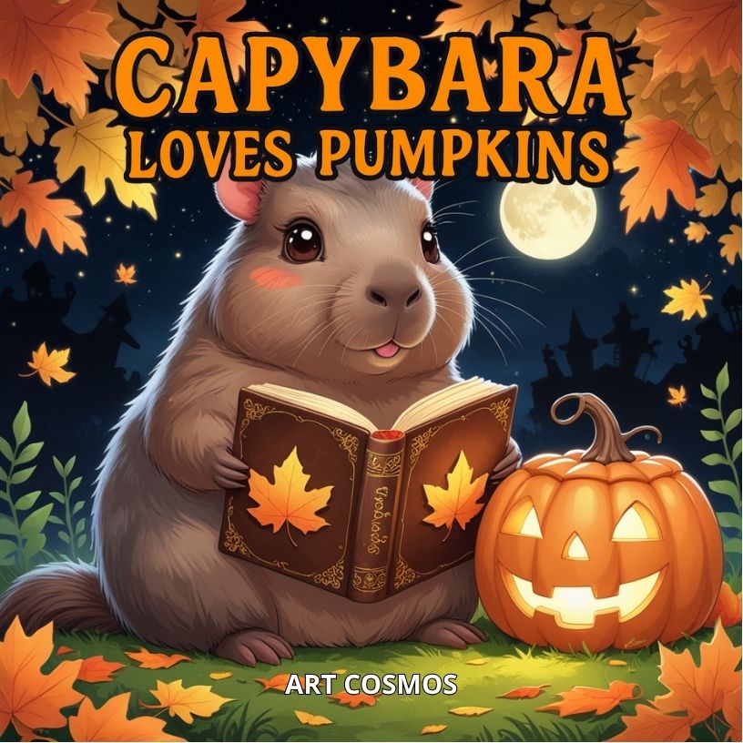 Capybara Loves Pumpkins